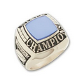 Championship Series Men's Collegiate Ring w/Square Barrel Center Stone